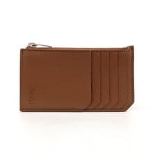 【日本直送 中古美品】サンローランパリSAINT LAURENT PARIS カードケース コインケース 小銭入れ 名刺入れ レザー ブラウン