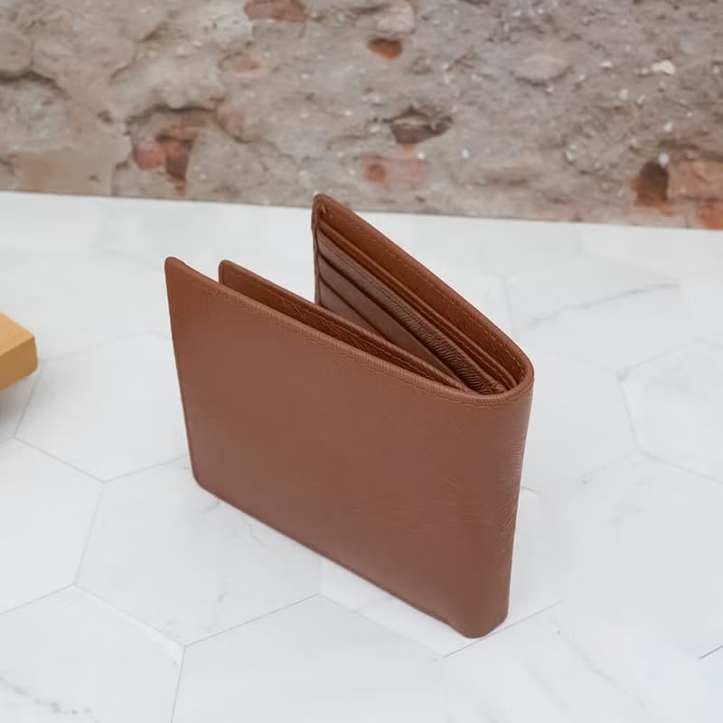 9卡1照-馬鬃紋-左右翻活頁牛皮短夾28806(棕色)