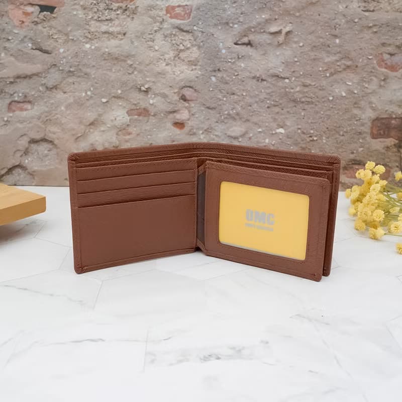 9卡1照-馬鬃紋-左右翻活頁牛皮短夾28806(棕色)