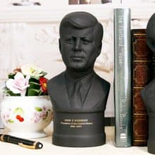 限量英國製Wedgwood玄武岩領袖甘迺迪1973陶瓷雕像書房會議廳裝飾