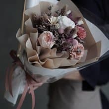 溫柔奶茶永生玫瑰花束