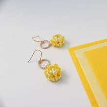 ピアス/ イヤリング　パステルイエロー