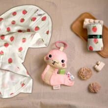 【獨寵蛇寶】蛇睿小禮盒-感統玩具+包巾+肚圍 滿月禮盒彌月禮盒