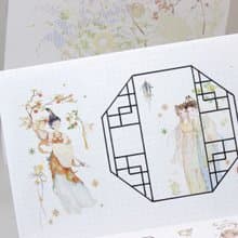 美如蘭馥比仙  PET 琉璃光 人物造景 和紙膠帶   10米卷