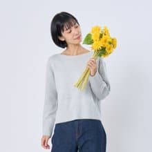 Hillary船型領平針羅文針織毛衣