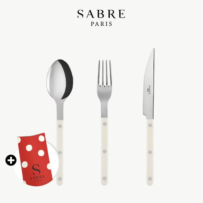 Bistrot復古酒館-主餐餐具3件禮盒組-Sabre Paris