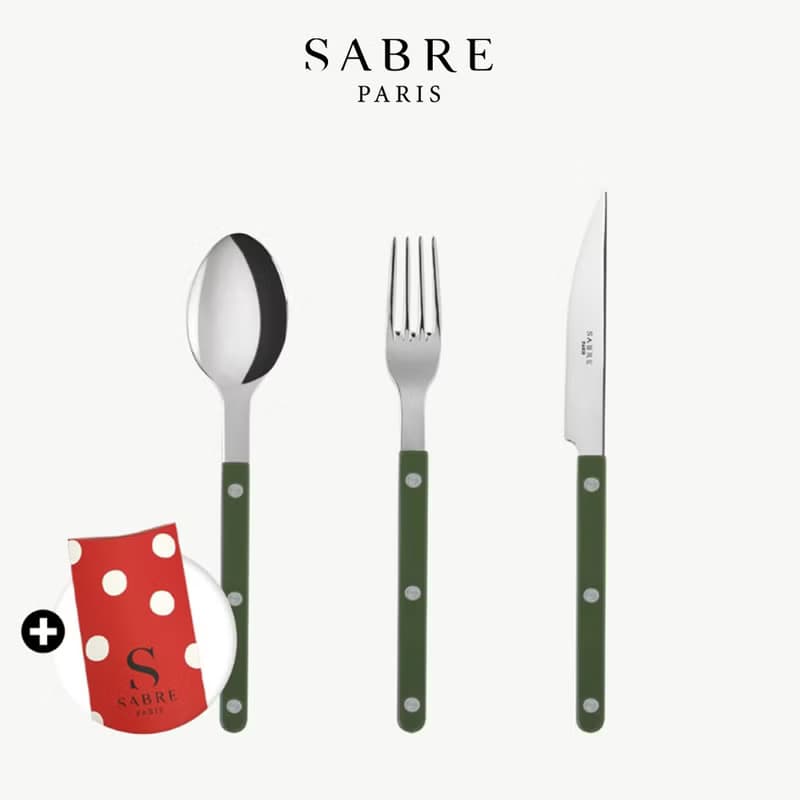 Bistrot復古酒館-主餐餐具3件禮盒組-Sabre Paris
