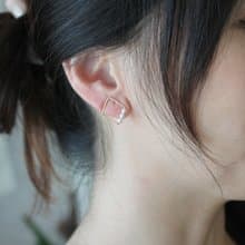 【禮物】鑽型水晶珍珠無痛14K注金無痛耳夾耳環