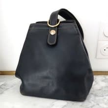 法國復古Lancel黑色單肩皮袋