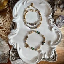 -432 Hz-天然水晶手鏈/黃銅手鍊