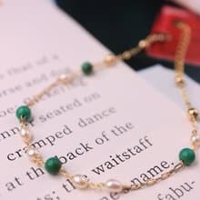 綠松石 × 強光小米珍珠  14K金鍊手鍊 細膩優雅的氣質之選