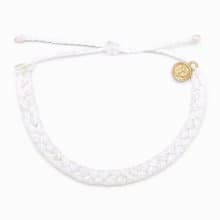 Pura Vida 美國手工  白色粗線編織 可調式衝浪手環