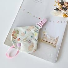 粉兔森林 手工奶嘴鍊+防塵套