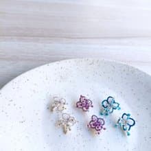 刺繡小花耳環(可改耳夾)