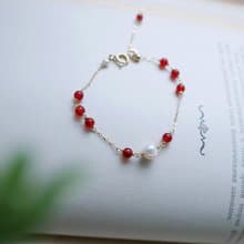 │14kgf輕珠寶│天然寶石珍珠手鍊一