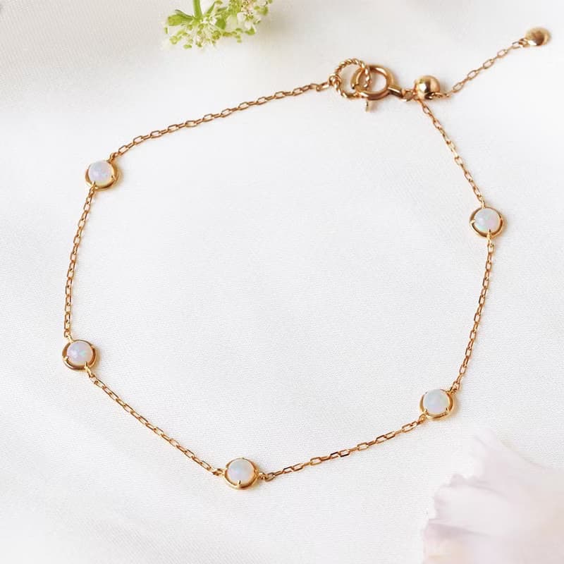 Visel 寶石甜餅手鍊-蛋白石