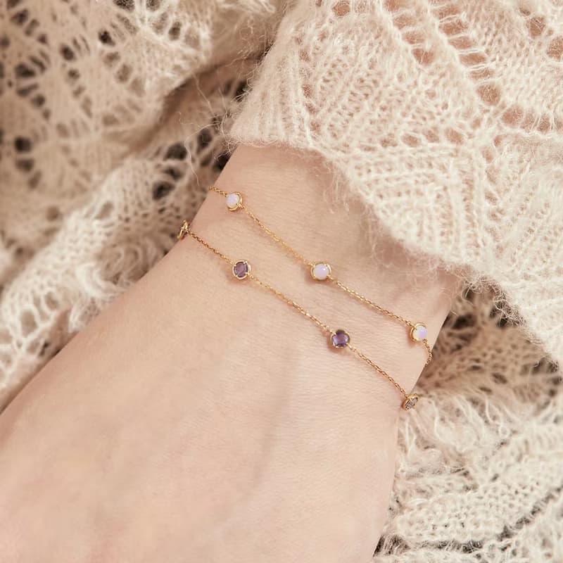 Visel 寶石甜餅手鍊-蛋白石