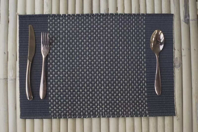Set 2, black and white Housewarming Gifts, placemat, table mat, jute platemat