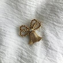 【 日本直送　名牌中古包 】Christian Dior クリスチャン ディオール ブローチ ゴールド ベル vintage ヴィンテージ j37x4j