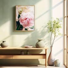 粉與白 • 牡丹I - 招福吉祥花卉掛畫/高貴典雅花卉攝影裝飾畫