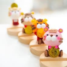 【獨家手作】金牌小福虎-木質手機座 免縫 DIY材料包