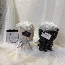 小香風永生花花束 情人節 生日禮物 求婚花束 香奈兒毛呢花束