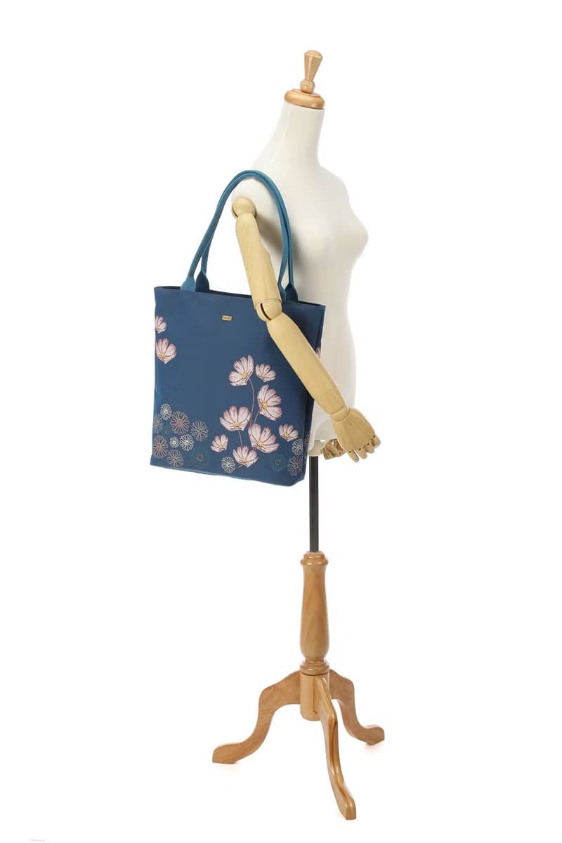 文青肩背托特包  大容量 / 防潑水 平織緹花 甜點狗