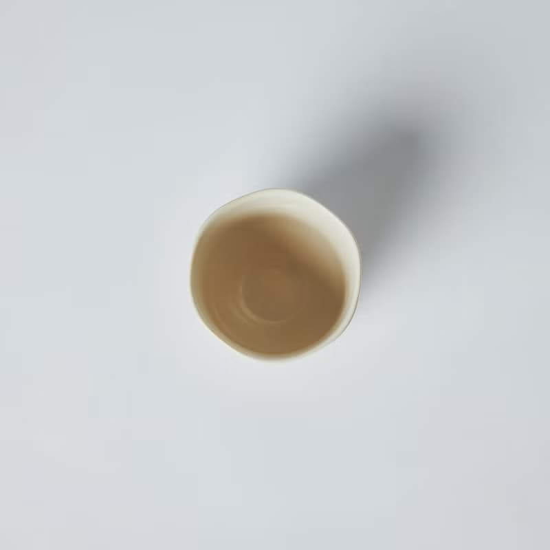 KOGA 許家陶器品 陶質六角質感水杯 (鶯白)