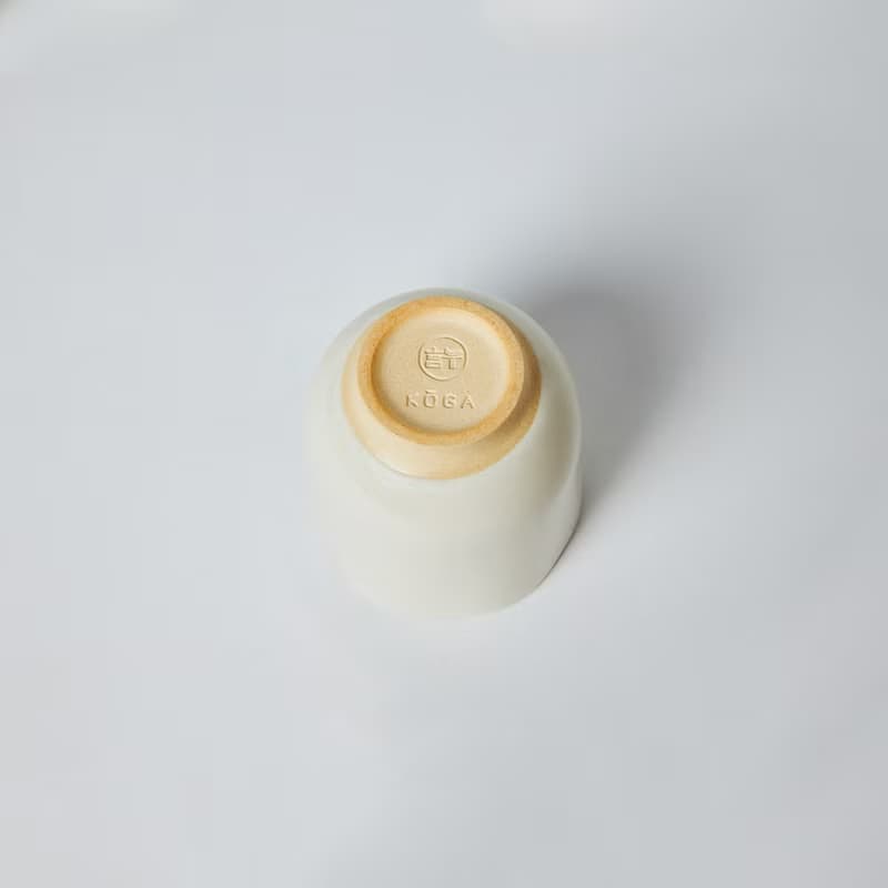 KOGA 許家陶器品 陶質六角質感水杯 (鶯白)