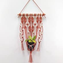 Macrame Plant Hanger 手工編織植物盆栽吊掛網【復古橙/米白】