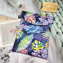 彩色噴墨系列-夏季恬葉款防撥水牛津布收納袋-7.8吋電子書保護套