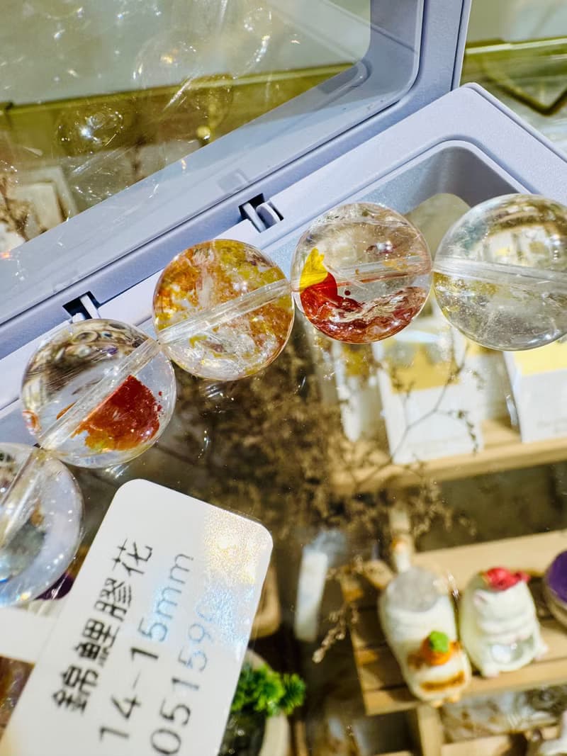 精品爆閃彩虹錦鯉膠花水晶14-15mm60g富貴吉祥鎮宅辟邪擋煞