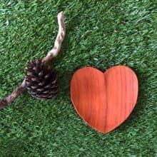 紅酸枝 愛心盤 小