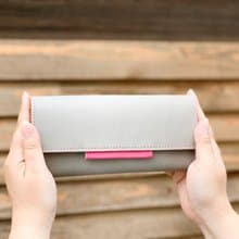 OVER 自慢したくなる涼しげ顔ピンク　オーバーフラップ 長財布　ギフトに　OFW–HPP–NNP–P