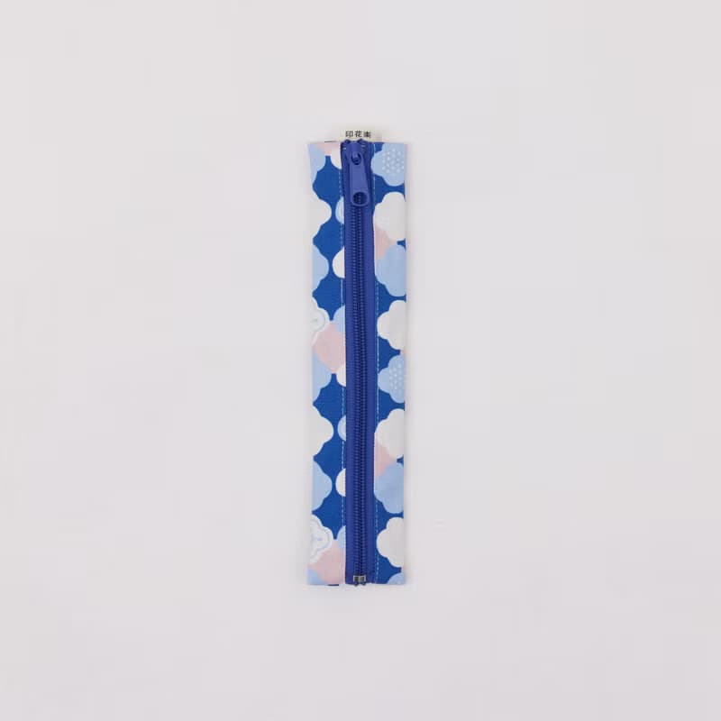 拉鍊餐具袋(含餐具)/玻璃海棠2號/學院藍