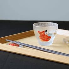 90cc【日本ADERIA】人氣吉祥物 紅鯛 招福杯