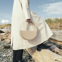 Re One Bag 玉米基純素皮革 手提包 圓包 米色