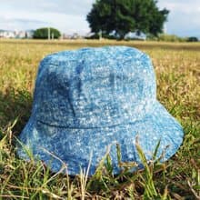 2is HT13LM漁夫帽 遮陽帽 防曬 帆布雪花 藍色