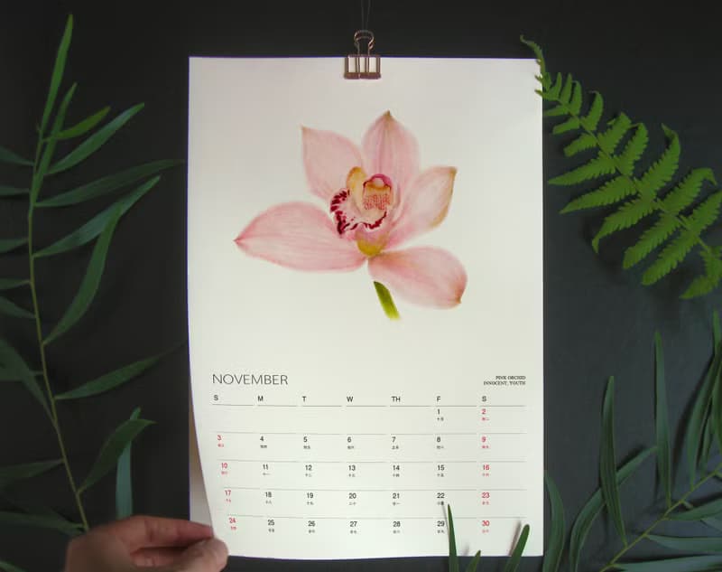 花語 2025 2026年曆月曆掛曆  台灣香港假期 聖誕節交換禮物 16