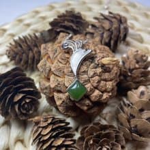 洋洋 玉 墜子 項鍊 天然碧玉 A貨 925 純銀 生日 情人節 禮物