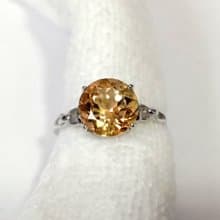 Natural imperial topaz ring silver sterling or ring wedding size 7.0 free resize