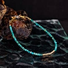 記憶合金水晶手鍊系列 非洲綠松石 14K包金 GF 手鍊