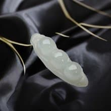 【連中三元】冰種翡翠福豆項鍊 | 天然緬甸玉翡翠A貨 | 送禮