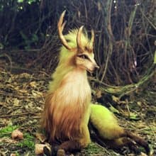 Deer fantasy creature. Handmade interior dolls