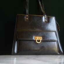 【老時光 OLD-TIME】早期二手老包Salvatore Ferragamo肩背包