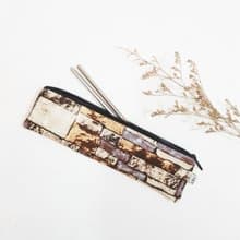 【換季特賣】【石頭紋理-棕灰】餐具袋 環保 筆袋 刷具袋 交換