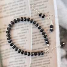 翡翠烏雞銀手鍊