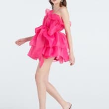 Lisa shocking pink mini dress for women Cocktail party dress