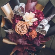 鈔票花束/有錢花/紙鈔花束/錢花花束/生日禮物/情人節禮物/不凋花