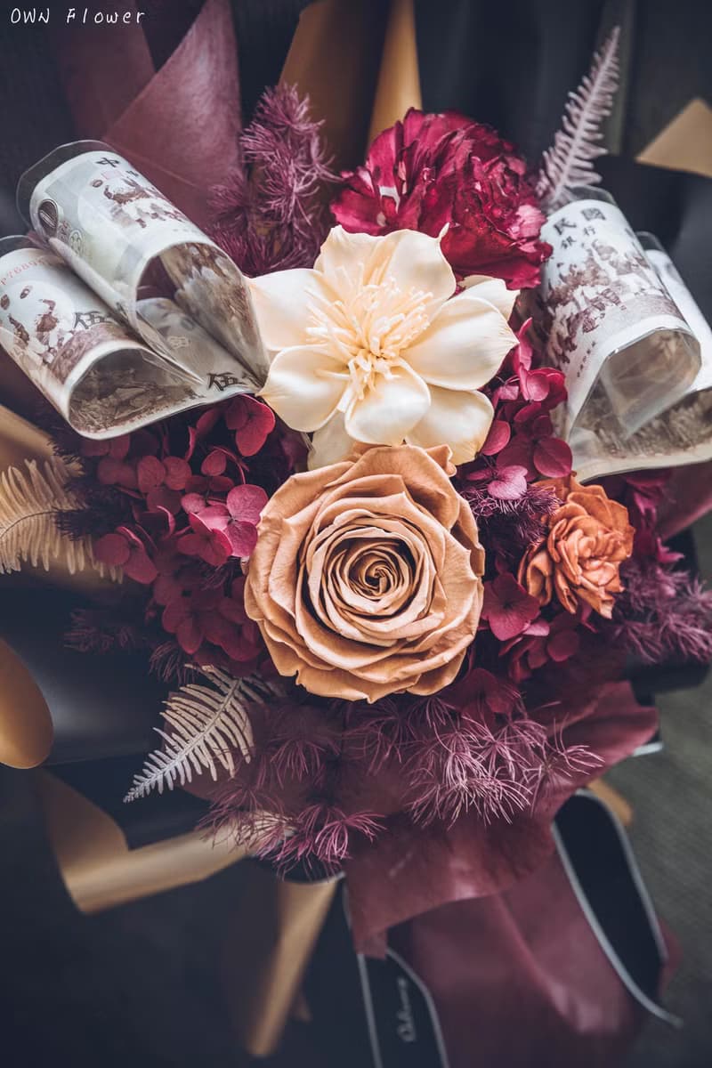 鈔票花束/有錢花/紙鈔花束/錢花花束/生日禮物/情人節禮物/不凋花